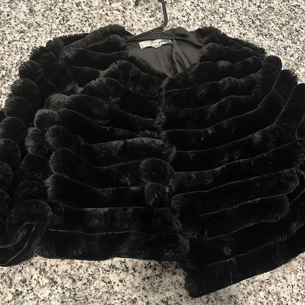 WD.NY furry jacket in a s only been worn twice